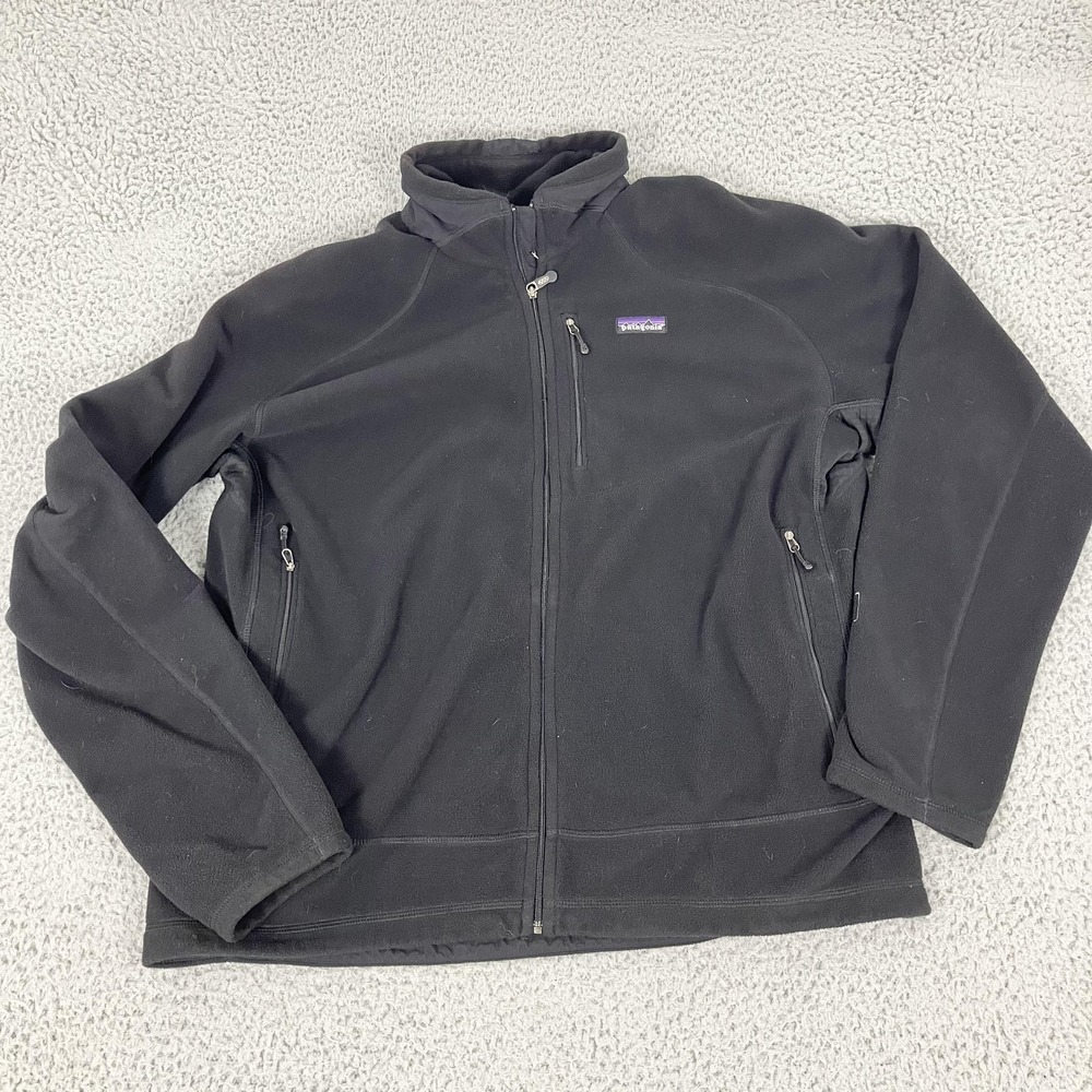 Patagonia Fleece Jacket Mens XL Black Regulator Full Zip‎ Outdoor Gorpcore